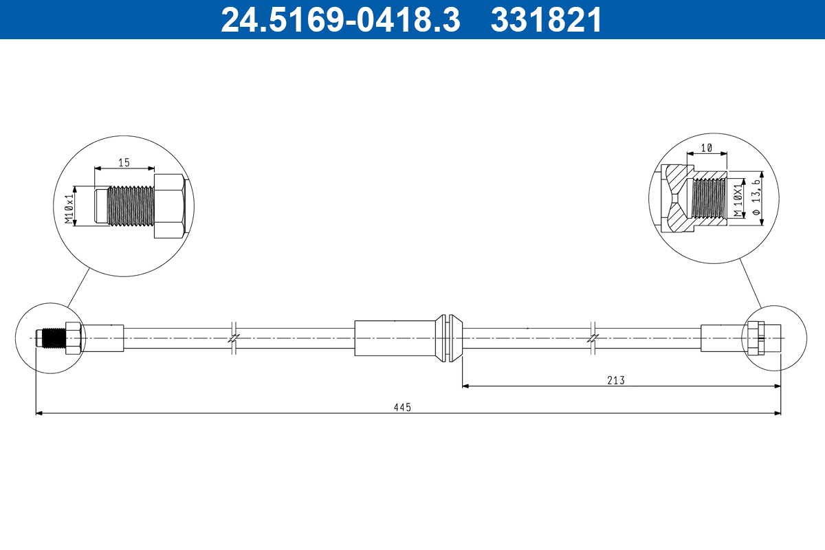 Flessibile del freno ATE 331821
