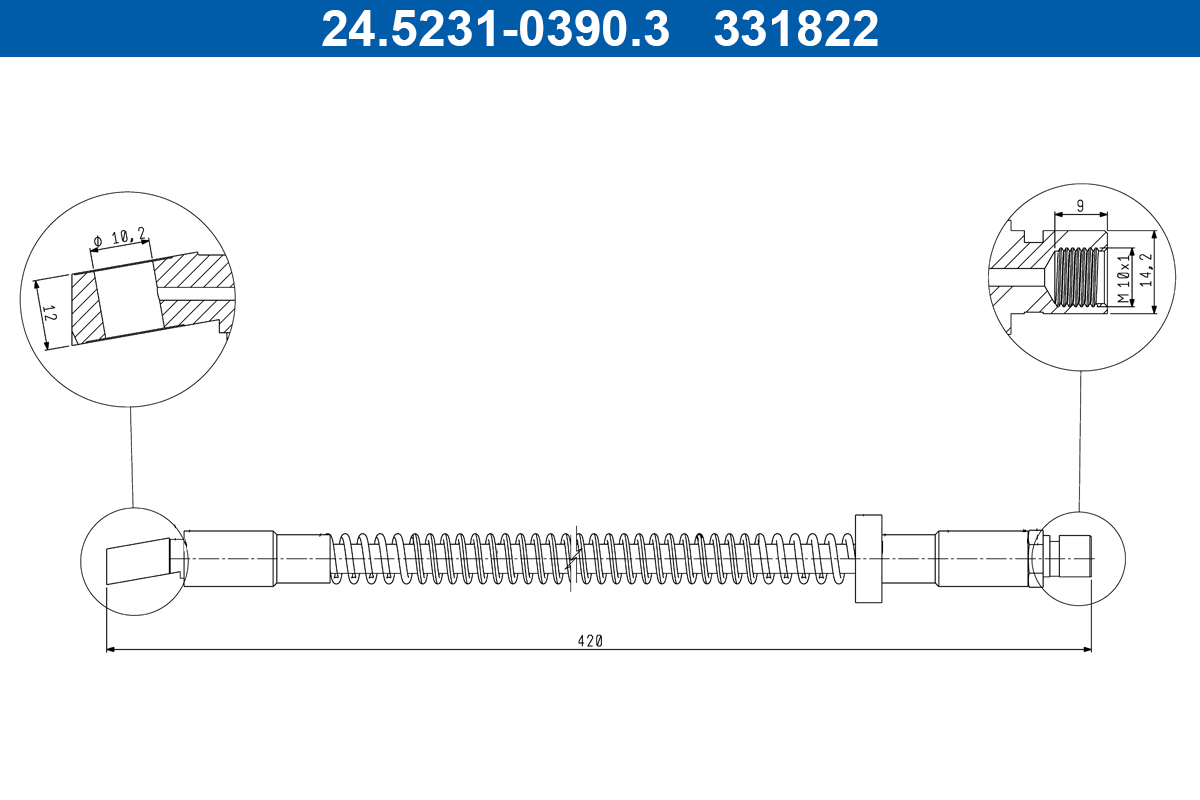 Flessibile del freno ATE 331822