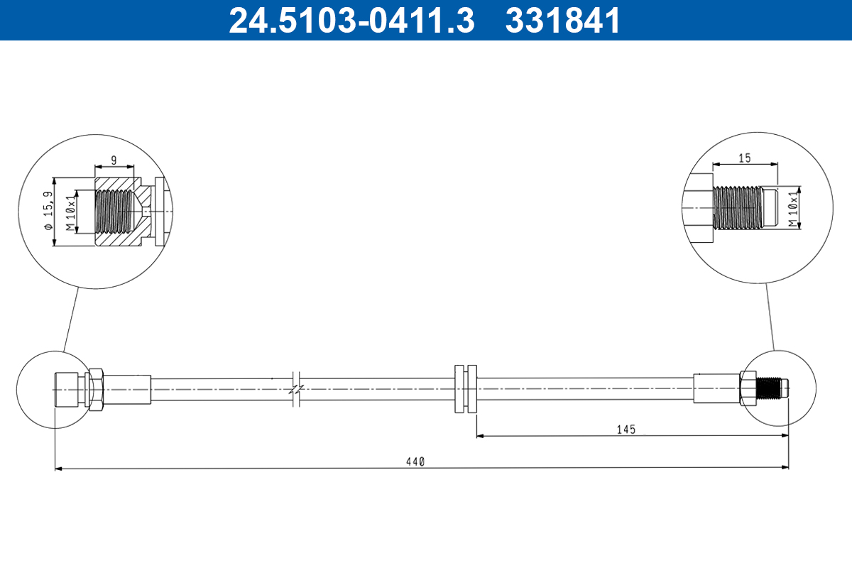 Flessibile del freno ATE 331841