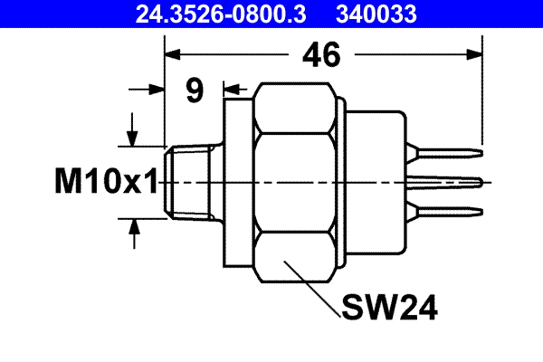 Interruttore luce freno ATE 340033