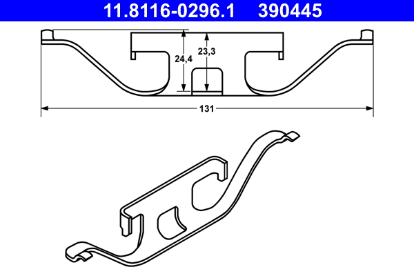 Molla, pinza freno ATE 390445