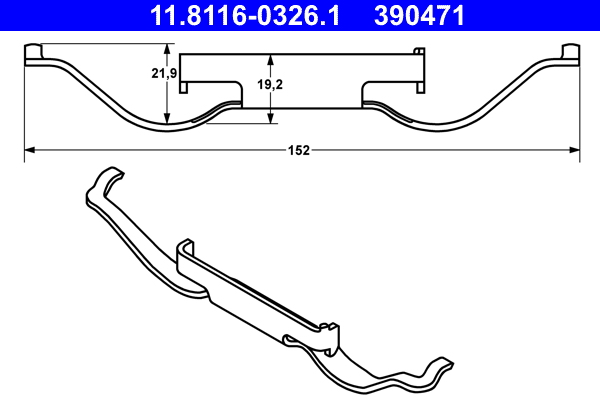 Molla, pinza freno ATE 390471