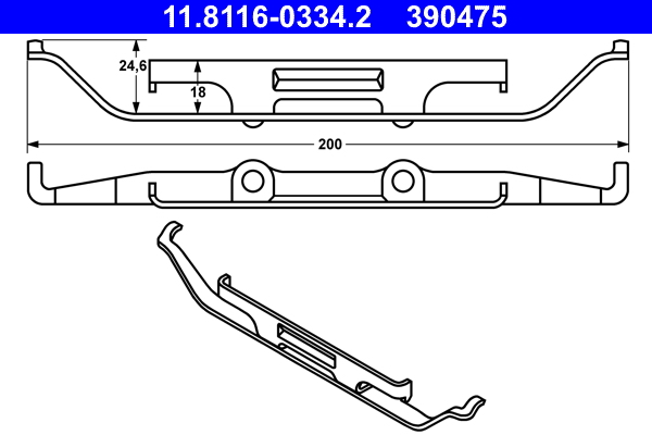 Molla, pinza freno ATE 390475