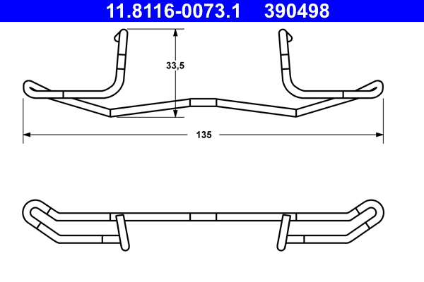 Molla, pinza freno ATE 390498