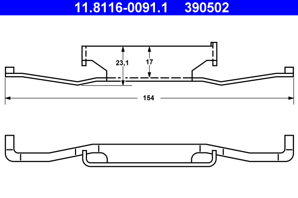Molla, pinza freno ATE 390502