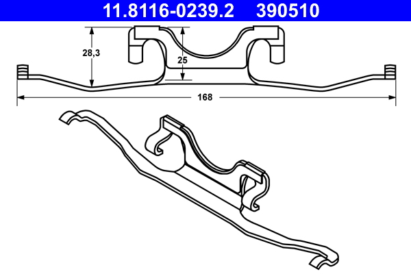 Molla, pinza freno ATE 390510