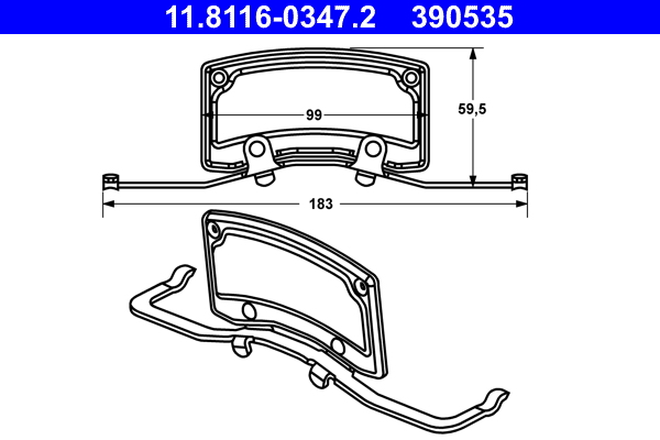 Molla, pinza freno ATE 390535