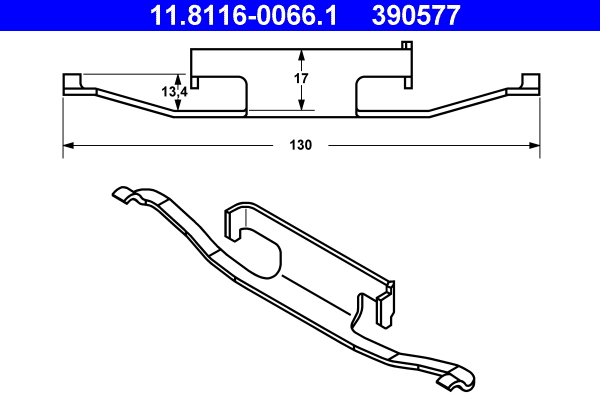 Molla, pinza freno ATE 390577