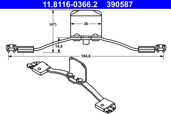 Molla, pinza freno ATE 390587