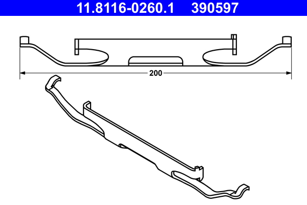 Molla, pinza freno ATE 390597