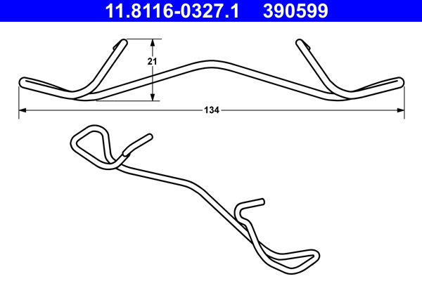 Molla, pinza freno ATE 390599