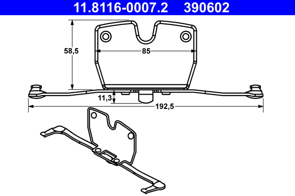 Molla, pinza freno ATE 390602