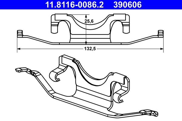 Molla, pinza freno ATE 390606