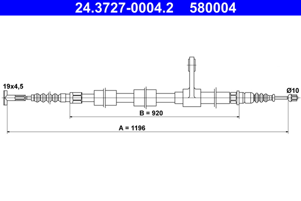 Cavo comando, freno stazionamento ATE 580004