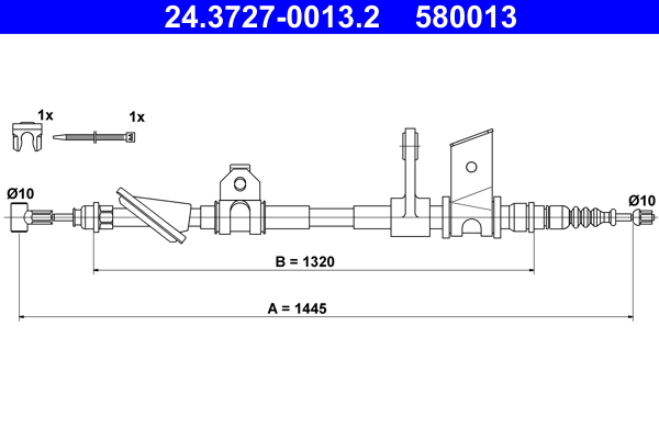 Cavo comando, freno stazionamento ATE 580013