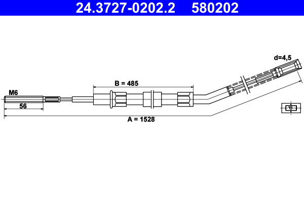 Cavo comando, freno stazionamento ATE 580202