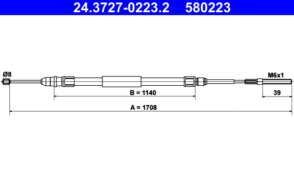 Cavo comando, freno stazionamento ATE 580223