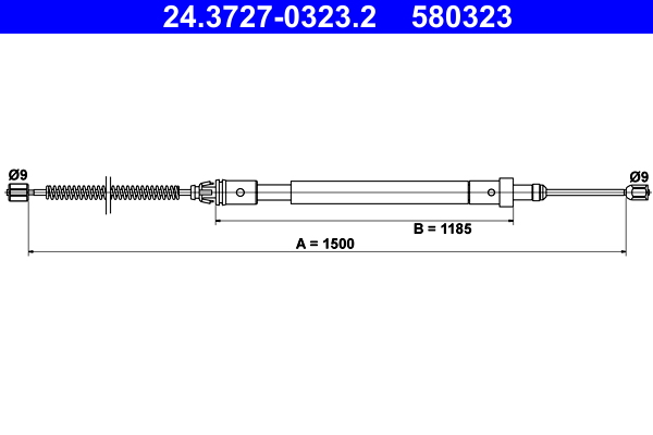 Cavo comando, freno stazionamento ATE 580323