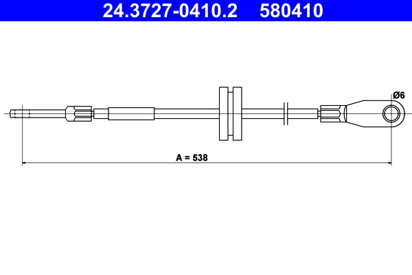 Cavo comando, freno stazionamento ATE 580410