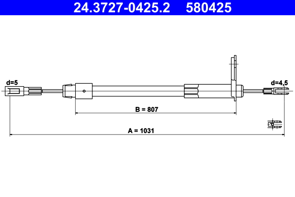 Cavo comando, freno stazionamento ATE 580425