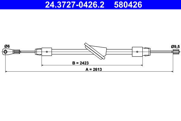 Cavo comando, freno stazionamento ATE 580426