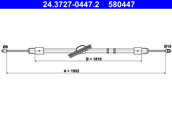 Cavo comando, freno stazionamento ATE 580447
