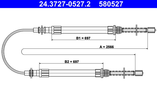 Cavo comando, freno stazionamento ATE 580527