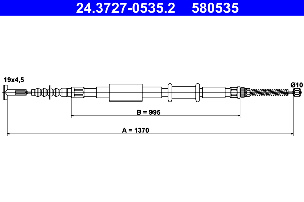 Cavo comando, freno stazionamento ATE 580535