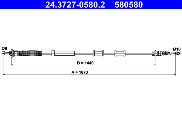 Cavo comando, freno stazionamento ATE 580580