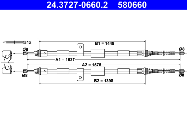 Cavo comando, freno stazionamento ATE 580660