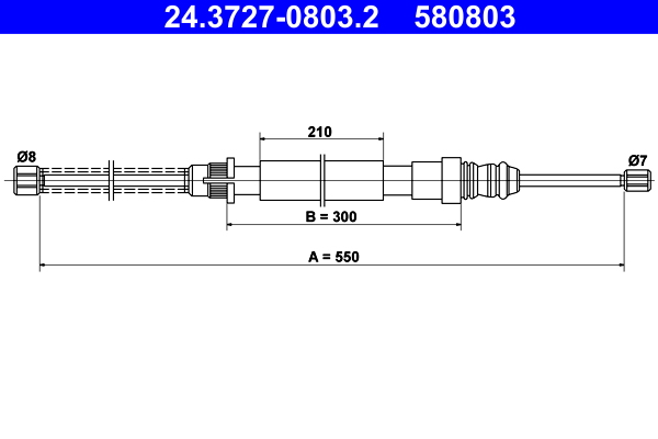 Cavo comando, freno stazionamento ATE 580803