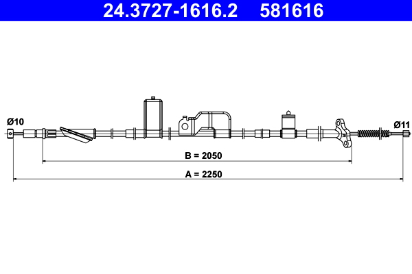 Cavo comando, freno stazionamento ATE 581616
