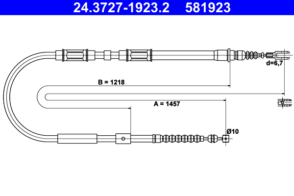 Cavo comando, freno stazionamento ATE 581923