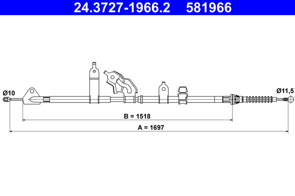 Cavo comando, freno stazionamento ATE 581966