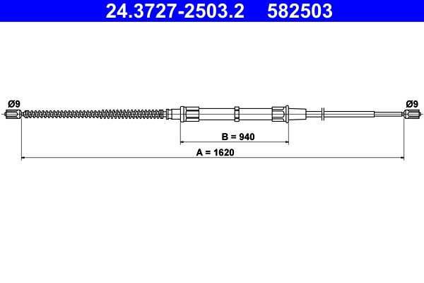 Cavo comando, freno stazionamento ATE 582503