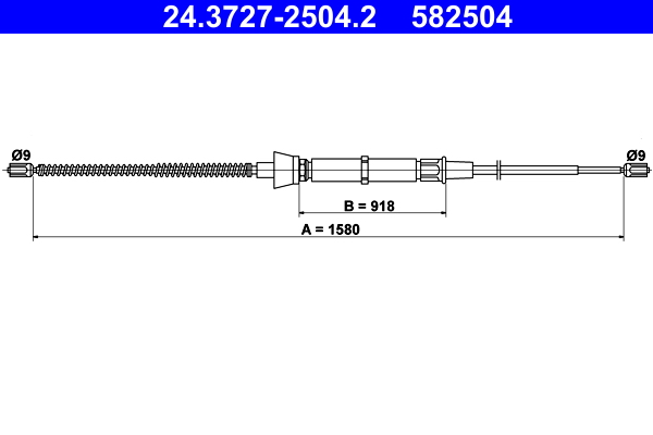 Cavo comando, freno stazionamento ATE 582504