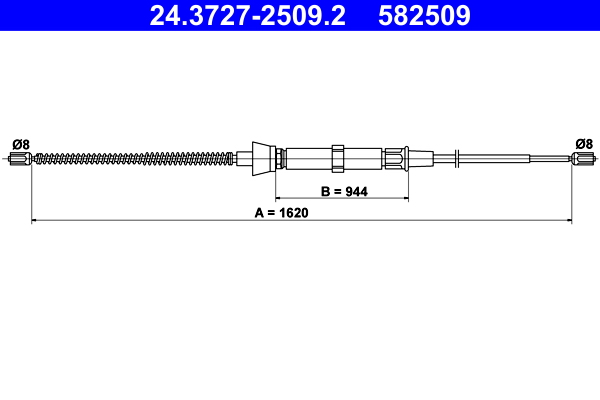 Cavo comando, freno stazionamento ATE 582509