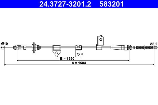 Cavo comando, freno stazionamento ATE 583201