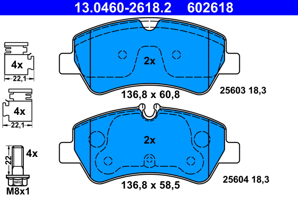 Pastiglie freno ATE 602618