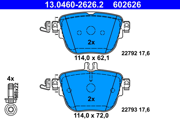 Pastiglie freno ATE 602626