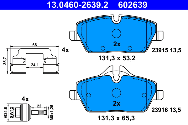Pastiglie freno ATE 602639