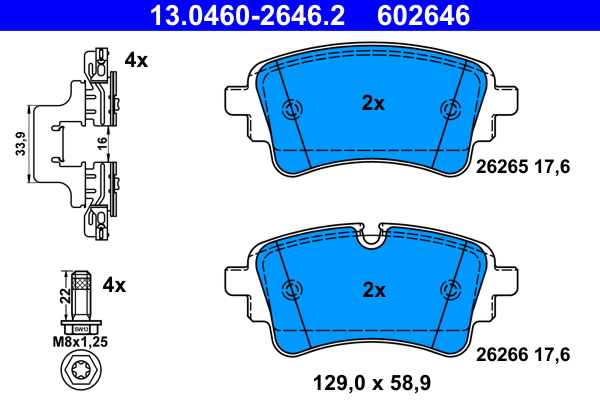 Pastiglie freno ATE 602646