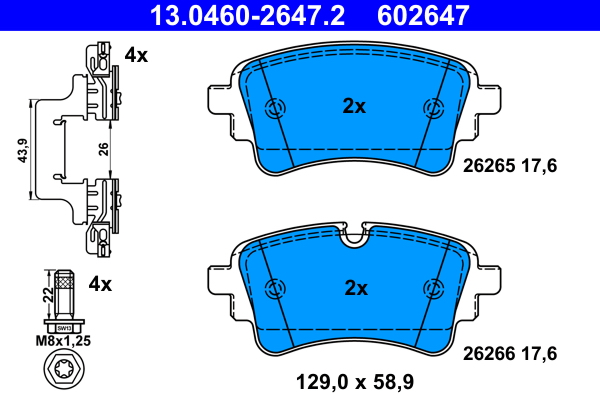 Pastiglie freno ATE 602647