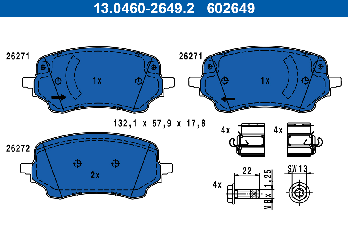 Pastiglie freno ATE 602649
