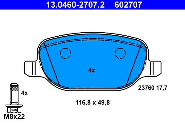 Pastiglie freno ATE 602707