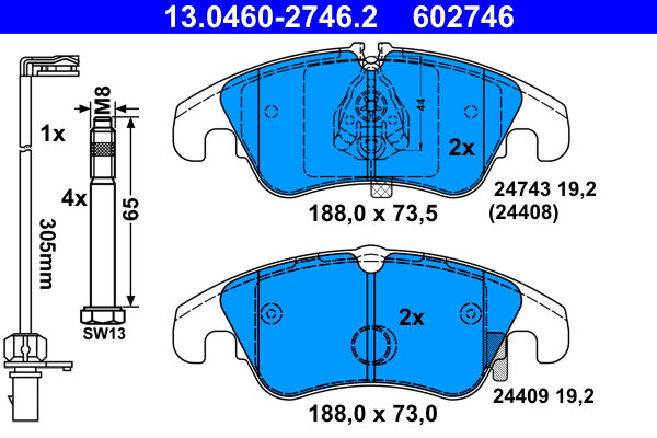 Pastiglie freno ATE 602746