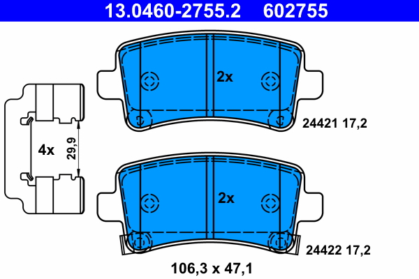 Pastiglie freno ATE 602755