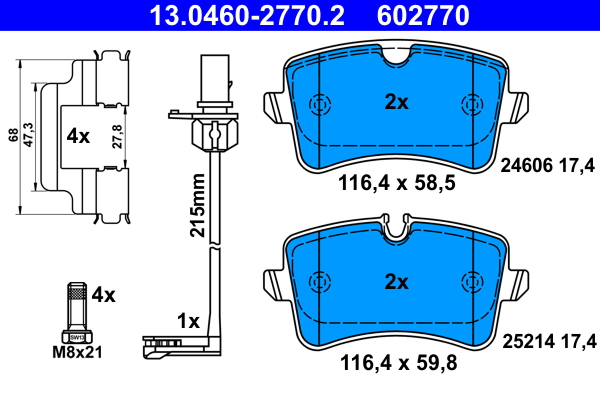 Pastiglie freno ATE 602770