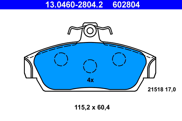 Pastiglie freno ATE 602804