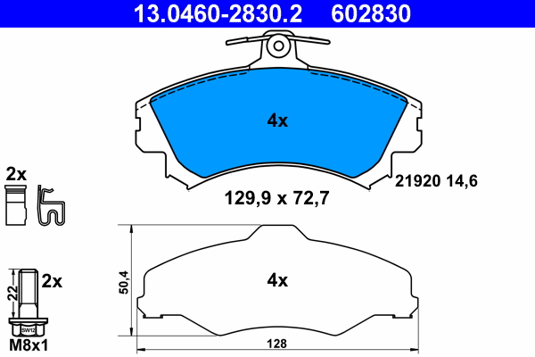 Pastiglie freno ATE 602830